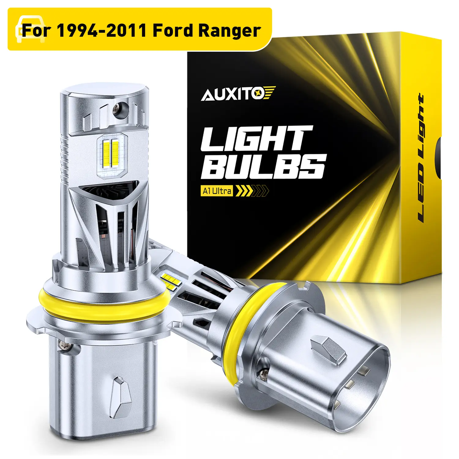 【ULTRA HEADLIGHT】For 1994-2011 Ford Ranger LED Headlight Bulbs-9007 High/Low Beam Bulbs, 58000LM 6500K Cool White 1000% Brighter,70,000Hrs Long Service Life with 20000RPM Cooling Fans,CANBUS Ready,No Flickering,Pack of 2