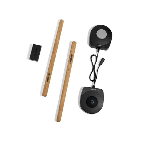 AeroBand PocketDrum2Max Pocket Electronic Drums Set - Electric Air Sticks, Pedals, Bluetooth Drum Sync, USB MIDI Function, Music Percussion Instrument for Adults, Gift Option, Gifts For Boyfriend