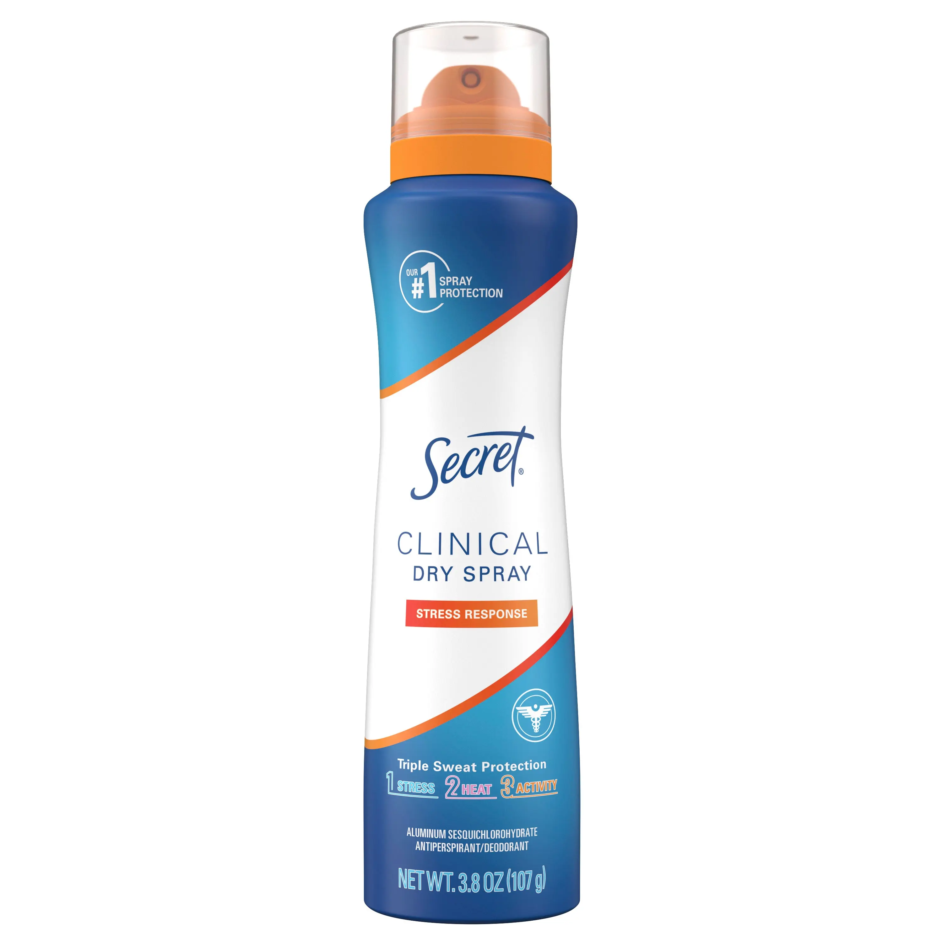 Secret Clinical Strength 72HR Dry Spray Antiperspirant & Deodorant for Women, Stress Response Scent, 3.8oz