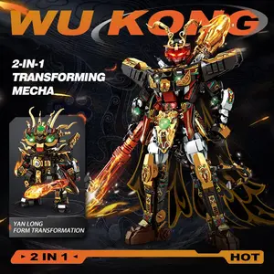 1412pcs Monkey King Mech Building Blocks Toy, High Difficulty Model Kit for Adults, Perfect Halloween Christmas Gift for Boys