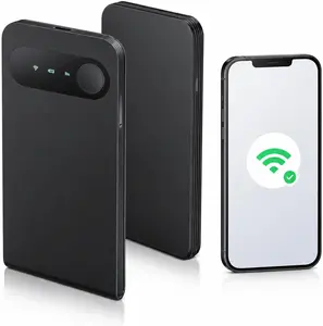ECOVOX E1 Portable WiFi Hotspot, SIM-Free 4G LTE Mobile Router with Cloud SIM, 3000mAh Travel WiFi Device, Connects Up to 9 Devices, USB-C, WPA2 Security, for Travel and Remote Work