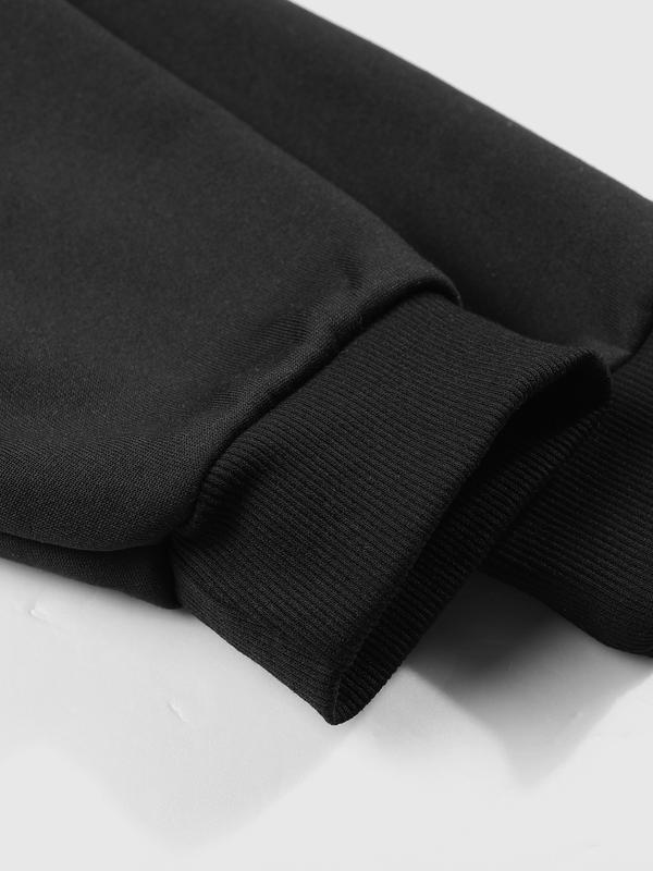 Men's Black HEROZ Graphic Drop Shoulder Hoodie with Yellow Star Hood and Sleeve Details, Streetwear Long Sleeves Top, for Urban Fashion