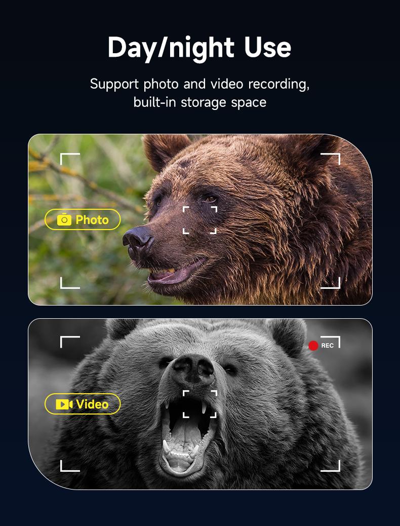 4K HD Night Vision Binoculars, 800m Viewing Range, 3.0" Screen, 5W IR, Photo/Video, Built-in Flashlight, Night Vision Goggles for Hunting, Camping, Surveillance