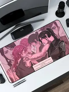Arcane Caitvi Desk Mat  Piltover's Finest Mouse Pad  Gaming Desk Aesthetic