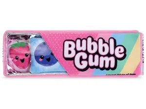 iscream  Pack of Bubble Gum Scented Fleece Play Pillow Set with Embroidered Accents  13x4x2"
