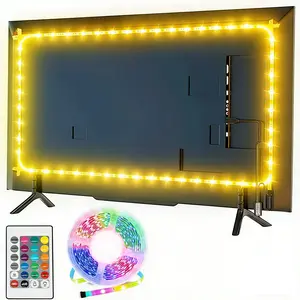 USB Powered LED Strip Light with Remote Control, RGB Color Changing LED Light Strip, Decorative Light for Home Party Festival, Tv Led Lights