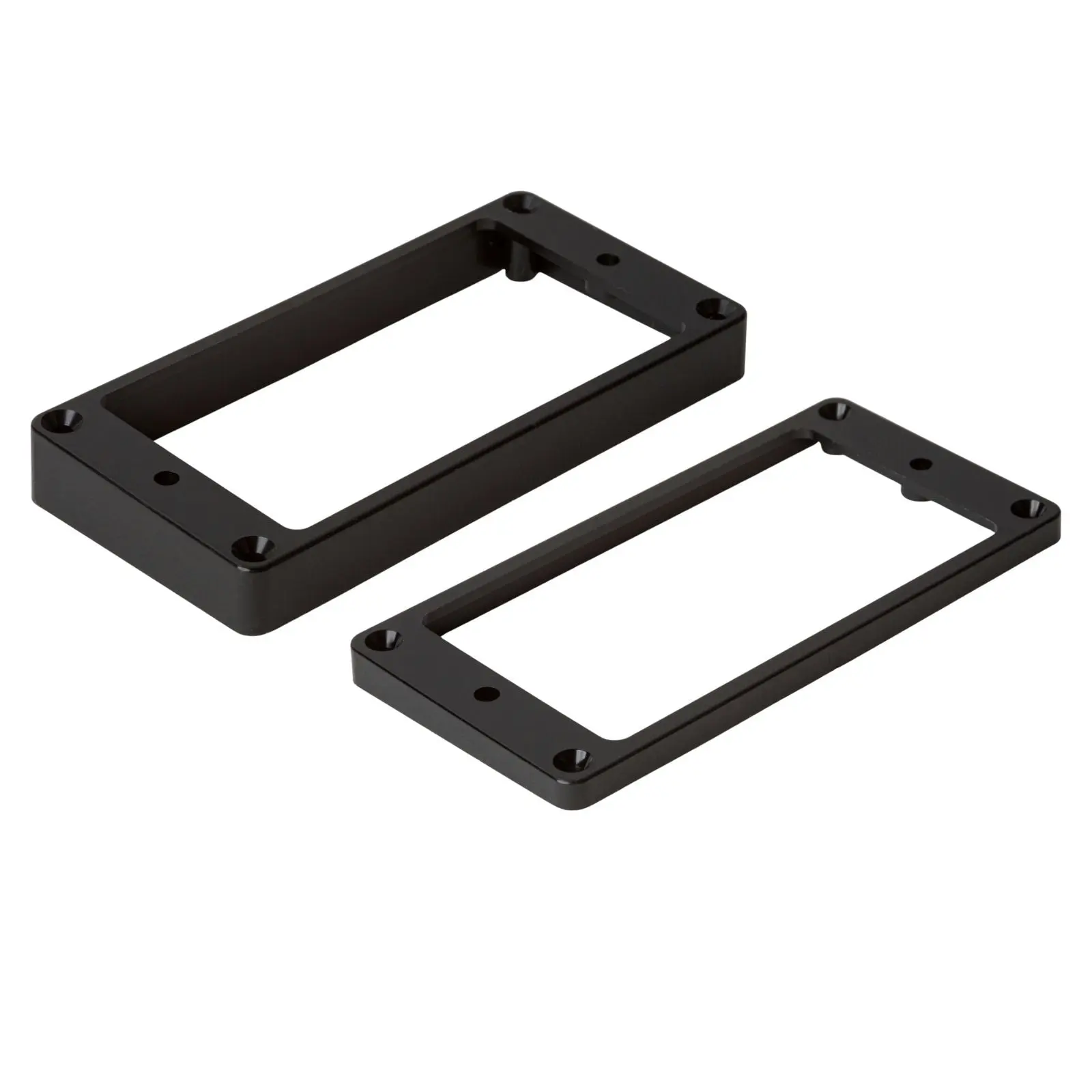 Flat Bottom Humbucker Mounting Pickup Rings Tapered - Black (Neck & Bridge Set)