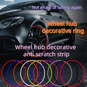 Car Wheel Rim Edge Protection Strip, Rubber Bead Decorative Trim, Scratch-Resistant Design, Fits All Wheels, Vehicle Exterior Protection