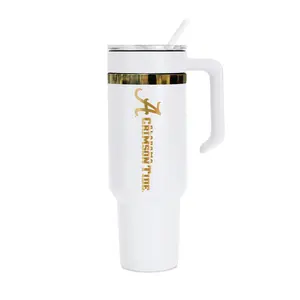 48oz Alabama Crimson Tide Gold Anodized White Tumbler