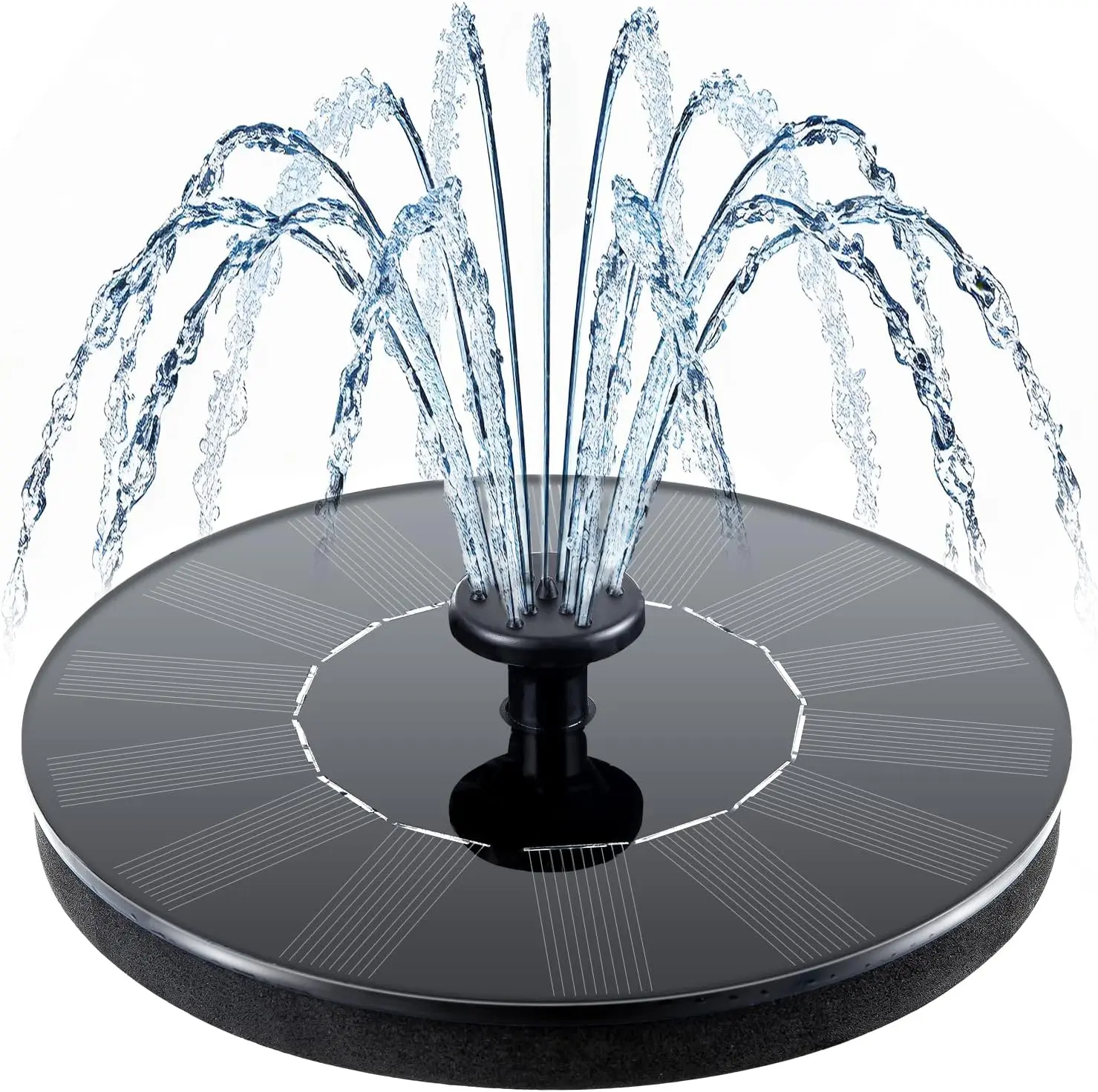 Solar Fountain Solar Powered Bird Bath Fountain Pump 1.4W Solar Panel Kit Water Pump,Outdoor Watering Submersible Pump for Pond, Pool, Garden, Fish Tank, Aquarium