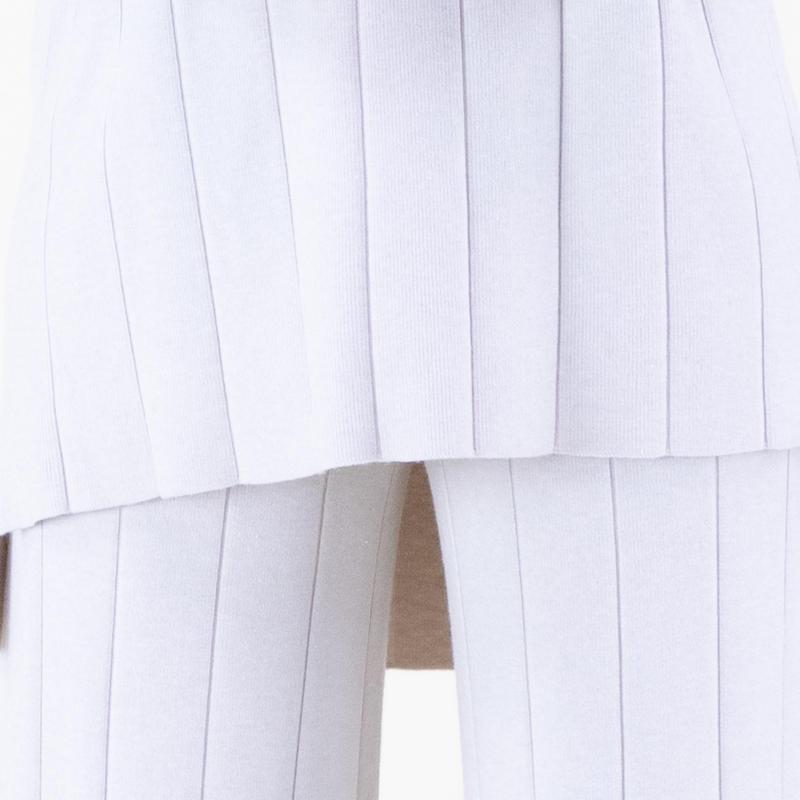 Women's Ribbed High-Neck Sweater & Matching Wide-Leg Pants Womenswear Top, Pants or Two-Piece Set Options