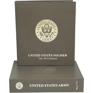 US Military Binder and Box Set - Book Series (US Army) - Custom Dividers and Document Protectors Included