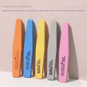 5-piece nail buffer sponge nail file, washable double-sided 100/180 grit polishing file