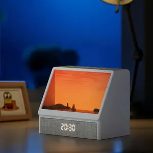 Bluetooth Sunrise Alarm Clock Table Light White Noise Wake up Light with 12 Sounds Dimmable Sleep Clock for Adults Kids Bedroom newstyle