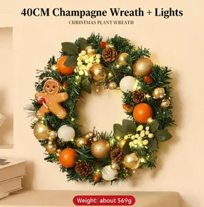 Christmas Christmas Decoration Wall Glowing Christmas Tree Christmas Ornament Pendant Pine Cones Rattan Pendant tacky warm