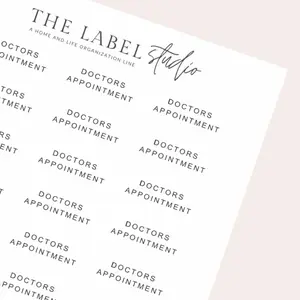 Doctors Appointment Script A | Aesthetic Planner Sticker Sheet