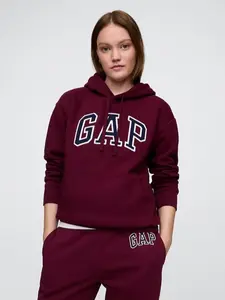 Women Gap Logo Hoodie - Deep Ruby Red