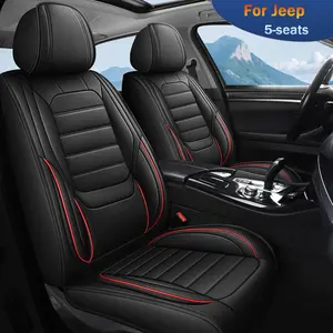 Car Seat Covers for Jeep Sedan Suv Truck, Premium Nappa Leather Car Seat Cover Waterproof (Full Set 5 Seats), Anti-Slip And Comfortable, Cars Accessories,Car Stuff, decor, upgrade