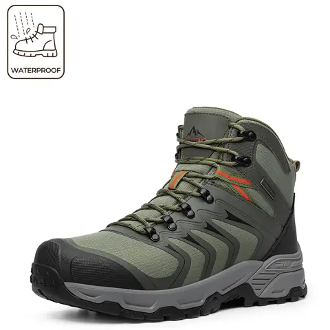 【Fall Deals】NORTIV 8 Men's Ankle-High Armadillo 3.0 Waterproof PRO Hiking Ankle Boots 1 Pair, Round Toe, All-Season Lightweight, Non-Slip, Arch Support, All Weather Grip, Hiking Footwear for Trekking, Camping,outdoorfun