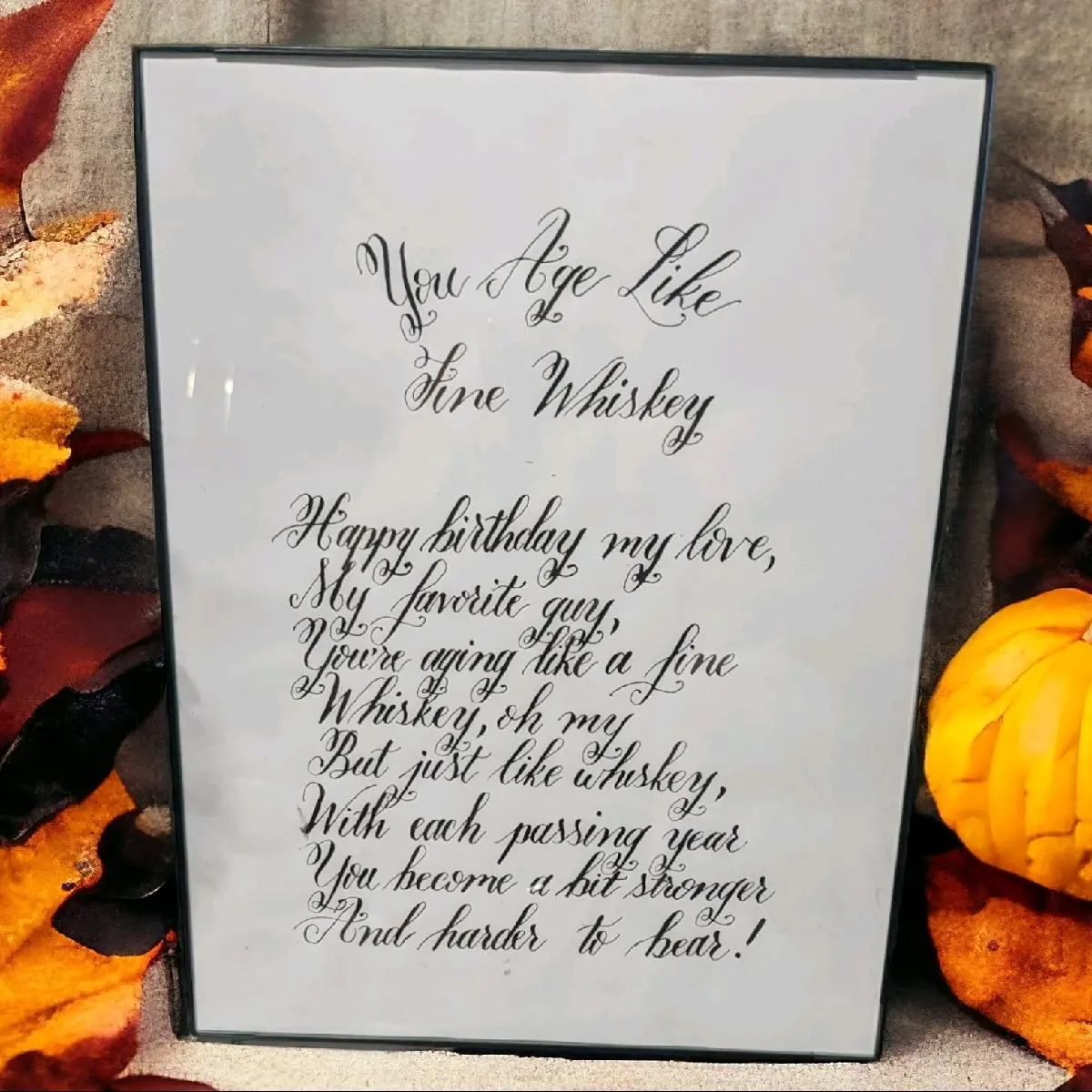Keepsake Poem Or Quote Written by Hand in Calligraphy - Home Decor and Signs - Frame Not Included