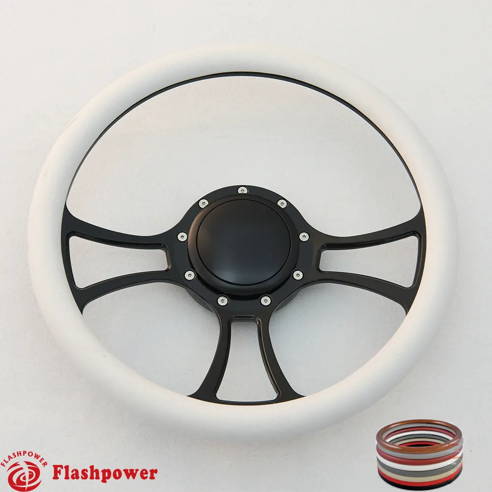 14" Billet Half Wrap Steering Wheel Ford GM Cutlass Impala GMC W/H