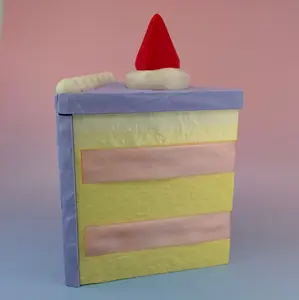 Layer Cake Book Holder - Pastel Slice with Hidden Storage Compartment ✨