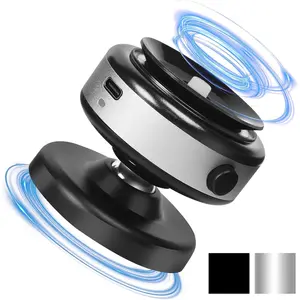 Car Phone Mount, 360° Rotating Dual Phone Holder with Electric Vacuum Suction & Strong Side Magnets, Compatible with Car Mirrors & Other Smooth Surfaces (Silver), Phone Holder For Car