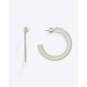 Silver Bead Hoop