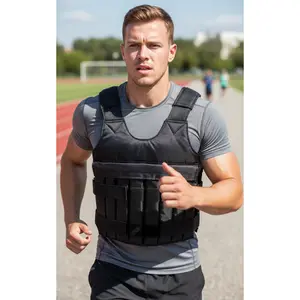Adjustable Weighted Vest for Sports, 44.09LB Training Vest for Fitness, Strength Training Vest, Workout Jacket (Weight Plates Not Included) portable home gym equipment jogging
