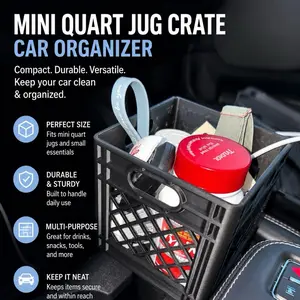 Quart Tea Car Cup Holder Mini Jug Size 3D Printed Crate | Mini Storage Car Compartment |  Car Interior Kit