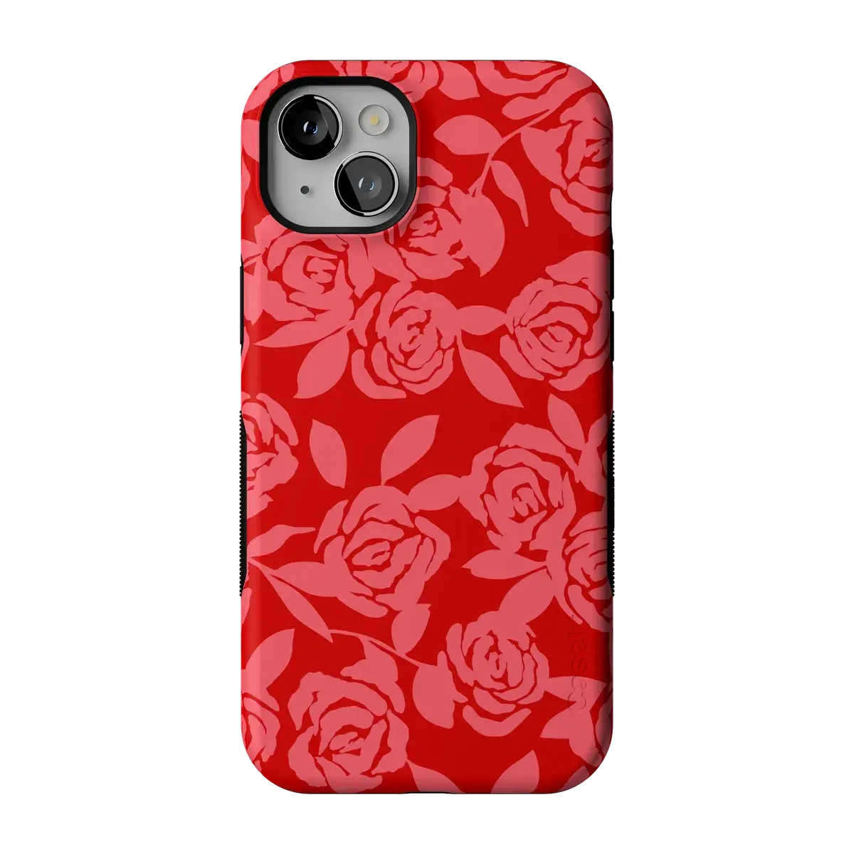 Casely iPhone 13 Case | Final Rose | Red & Pink Floral | Bold Protective Design | Compatible with MagSafe