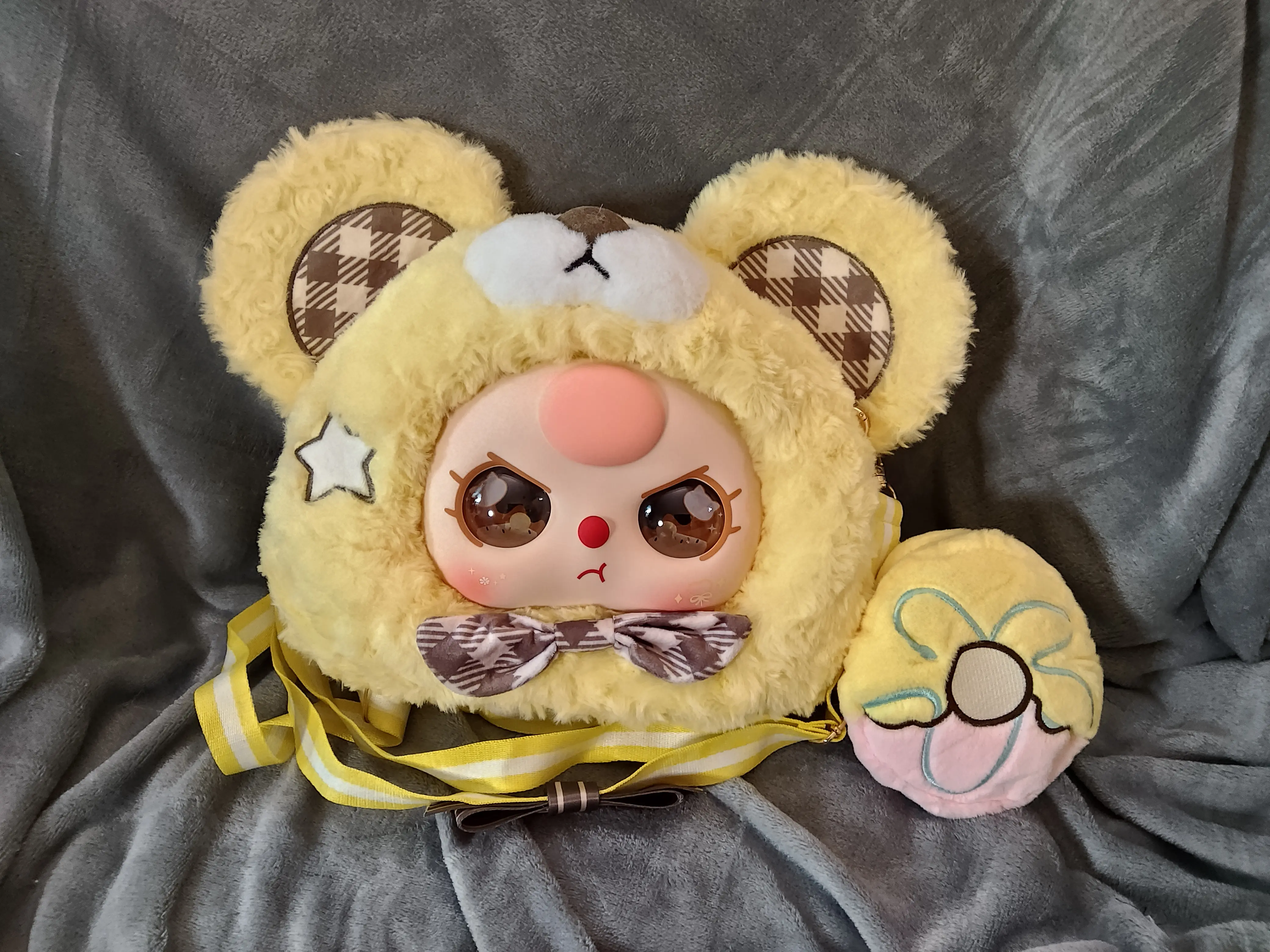 Baby Three BB3 800% Bear Cub Donut Backpack Yellow Confirmed Limited Edition