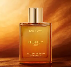 Bella Vita Luxury Honey Oud Eau de Parfum 100ml (3.4 fl.oz), Unisex Long-Lasting Fragrance with Patchouli, Vanilla, Bergamot, Floral & Spicy Notes, Infused with Vegan Essential Oils, Ideal Valentine's Day Gift for Men & Women