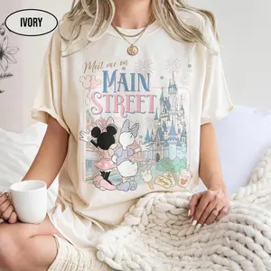 Youth + Adult Vintage Main Street Besties Shirt, Retro Cartoon Friends Tee, Castle Trip Graphic Top, Girls Vacation Outfit Gift