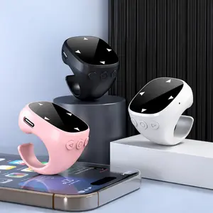 Multi-Functional Ring Remote Control, Bluetooth-Compatible Page-Turner and Camera Shutter Ring for iPhone, Smartphone, Short-Video and Music Remote Controller, Cool Gadget filming gadget  phone photo grap y Wireless Bluetooth Ring Remote tech products