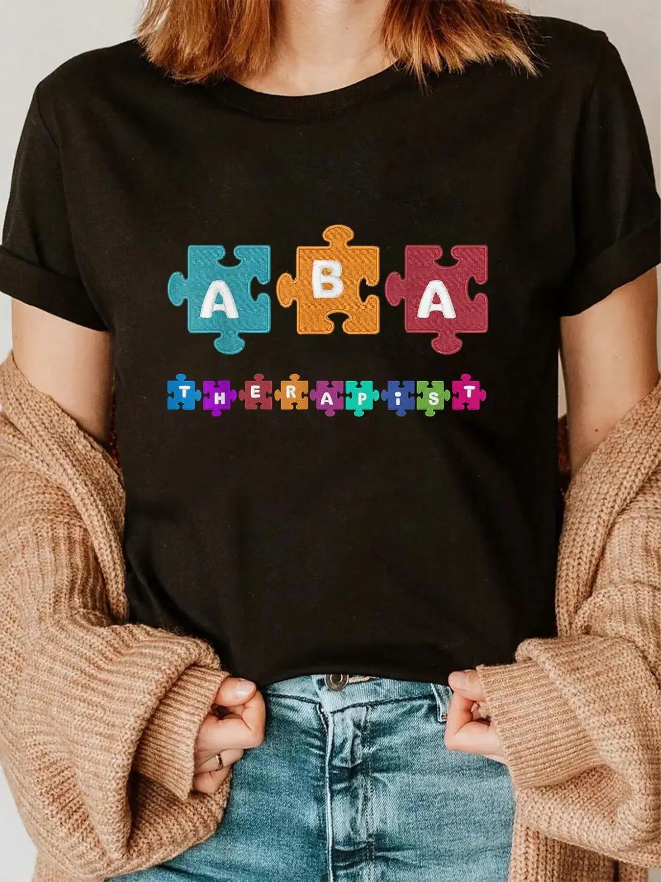 Men's Casual Graphic T-Shirt for ABA Therapists, Analysts & RBTs, Soft 100% Cotton Comfortable Short Sleeve Round Neck Tee