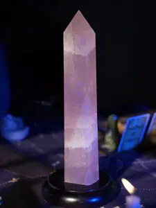 Large Flashy Rose Quartz Tower -- MT CRYSTAL
