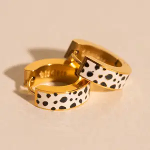 Leopard Chunky Huggie Hoop Earrings Leopard Chunky Huggie Hoop Earrings