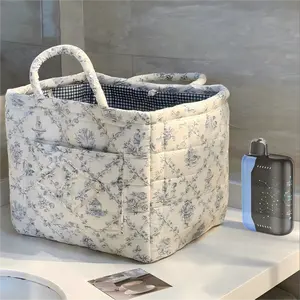 Geek Bar Multi-Purpose Car Storage Basket - Floral Pattern Organiser for Car Interior Storage & Organization