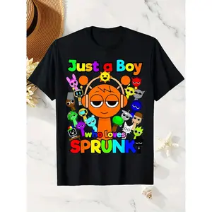 T-Shirts for Boys Sprunki Boys Oren Just a Child Who Loves Sprunki Tee