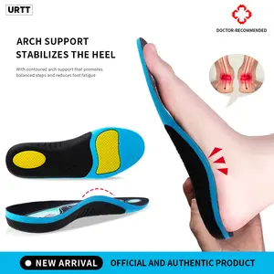 Urtt Heavy Duty Support Pain Relief Thick Orthotics Insole, 220+ lbs Plantar Fasciitis Relief High Arch Support Insoles for Women Men, Flat Feet, Shoe Inserts with Cushion Absorbs Shock  Plantar Fasciitis Insoles - High Arch Support Inserts, Gel Cushion