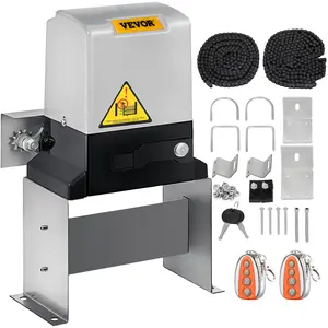VEVOR Automatic Sliding Gate Opener 1400LBS with 2 Remote Controls, Gate Operator Hardware Kit for Security, Move Speed 43ft Per Min, Electric Rolling Driveway Slide Gate Motor