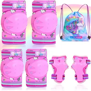 Kids Knee Pads and Elbow Pads Set for Skating Rollerblading Cycling - Protective Gear with Wrist Guards for Boys Girls Ages 3-6-8-12