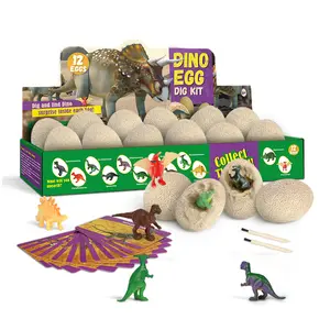 Dinosaur eggs (12 Surprise Dinosaurs) dig kit Learn from ancient dinosaur eggs Best for STEM Science Activities (Ages 3-12)