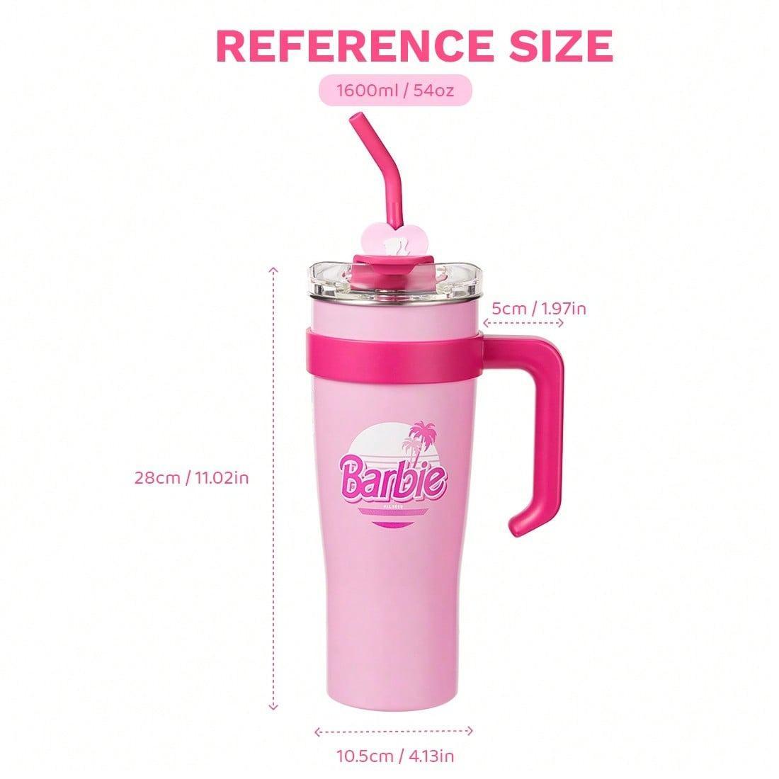 Barbie Capsule Collection: Mega Steel Tumbler 54.1oz - Leak-Proof,  Portable, Ideal for Outdoor Home & Office Daily Drinking Water Bottles