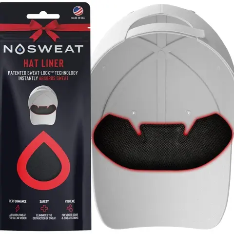 Nosweat Hat Liners 12 Pack with Bow Packaging Black Hypoallergenic Hat Liners Made in USA Patent Sweat Lock Technology All Seasons Performance Safety Hygiene, Perfect gift/stocking stuffer