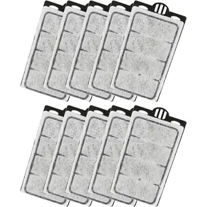 10 Pack Auqarium Filter Replacement Plates, Turtle Tank Filter Sponges, Suitable for 3.5W 280L/H Low-Water Filter
