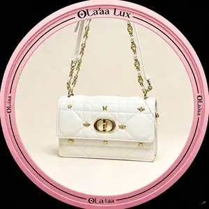 Pre-owned Dior Caro White Calfskin Shoulder Bag with Star Accents | Signature Cannage Stitching, Convertible Strap, Feminine & Versatile Design C19495250679