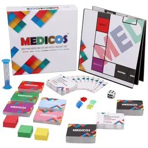 Medicos Medical Charades Board Game- Terminology Flashcard Trivia , NCLEX USMLE Resource for Medical & Nursing Students- Ages 13+, 3+ Players, (364 Cards)