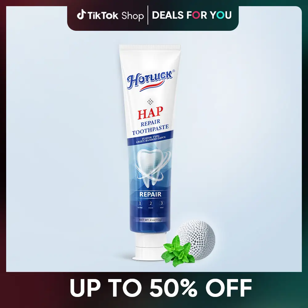 Hotluck HAP Toothpaste | Fluoride-Free Hydroxyapatite for Enamel Repair, Whitening & Fresh Breath | 4.0oz Mint